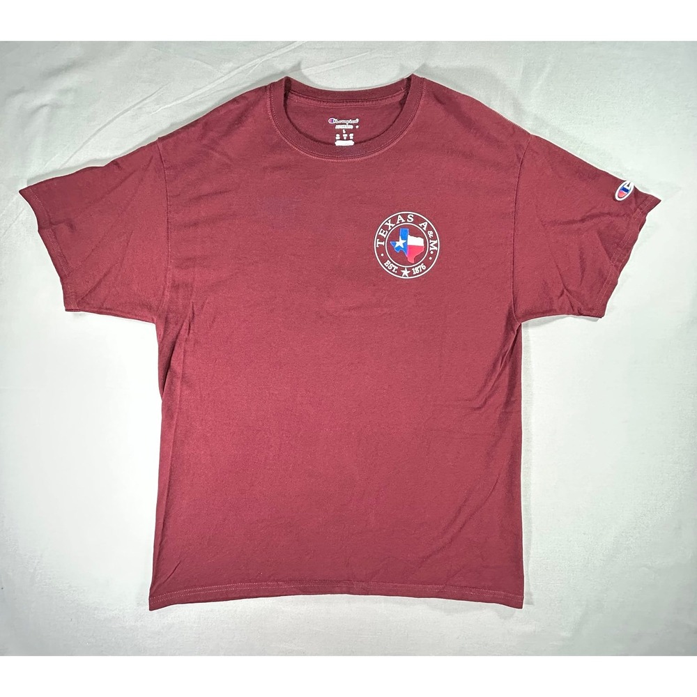 Champion Texas‎ A & M T-shirt men's fits medium says size L